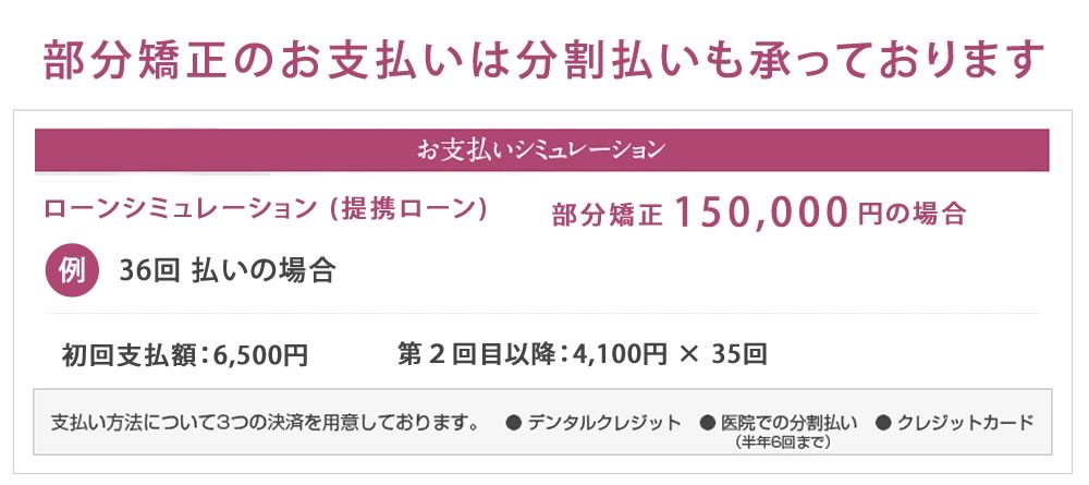 前歯の部分矯正